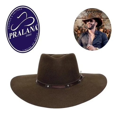 CHAPÉU PRALANA 5X CAMPO ABA 10 CAFÉ TAMANHO GG