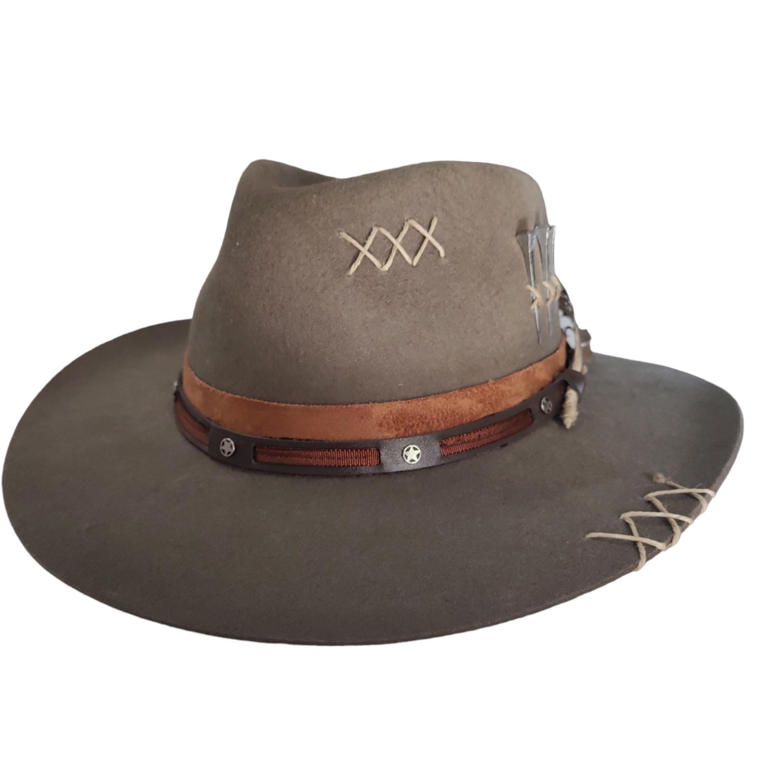 CHAPÉU PRALANA 5X CAMPO CAQUI ABA 7.5 TRADIÇÃO 3 CRAVOS P