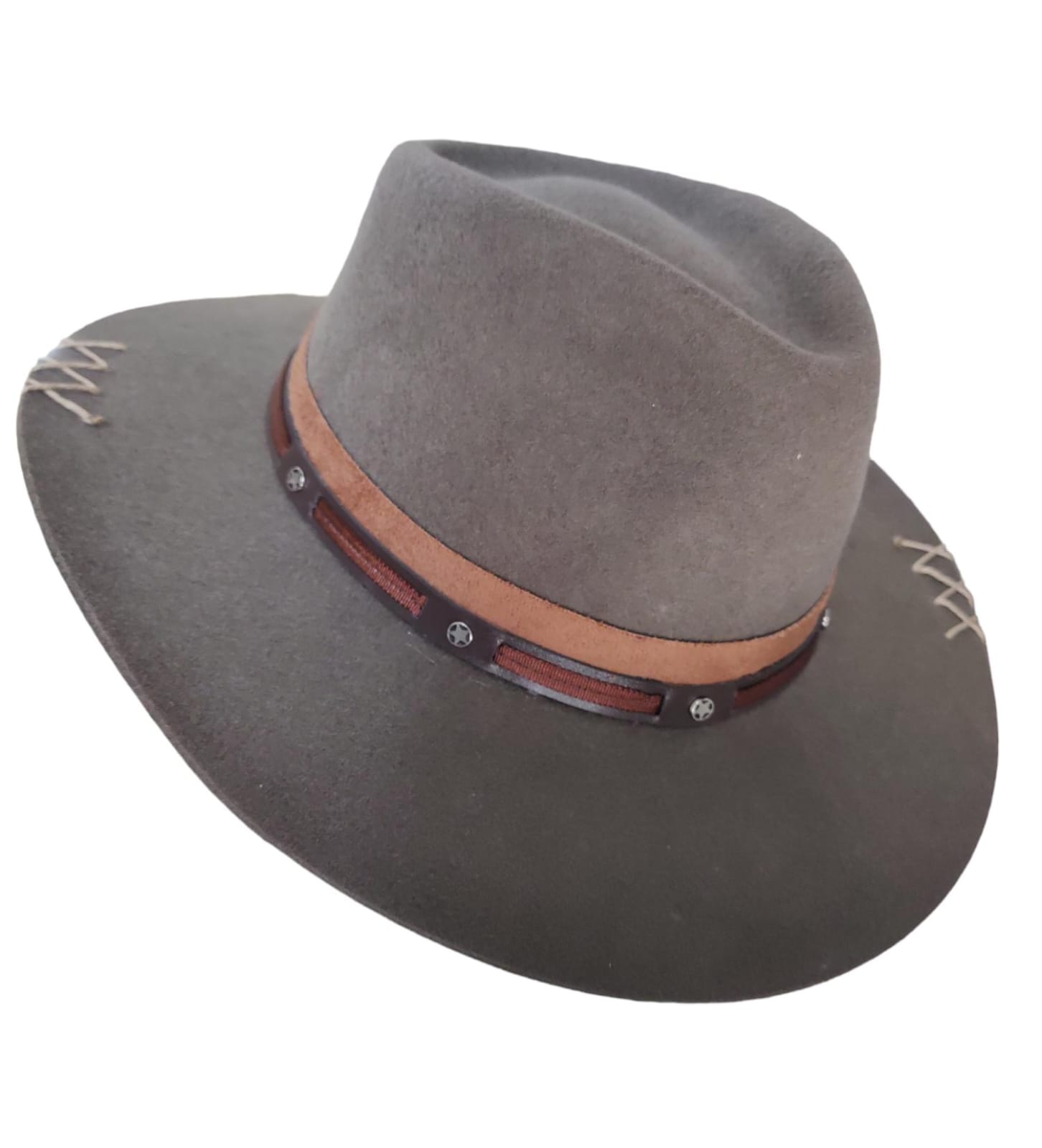 CHAPÉU PRALANA 5X CAMPO CAQUI ABA 7.5 TRADIÇÃO 3 CRAVOS P