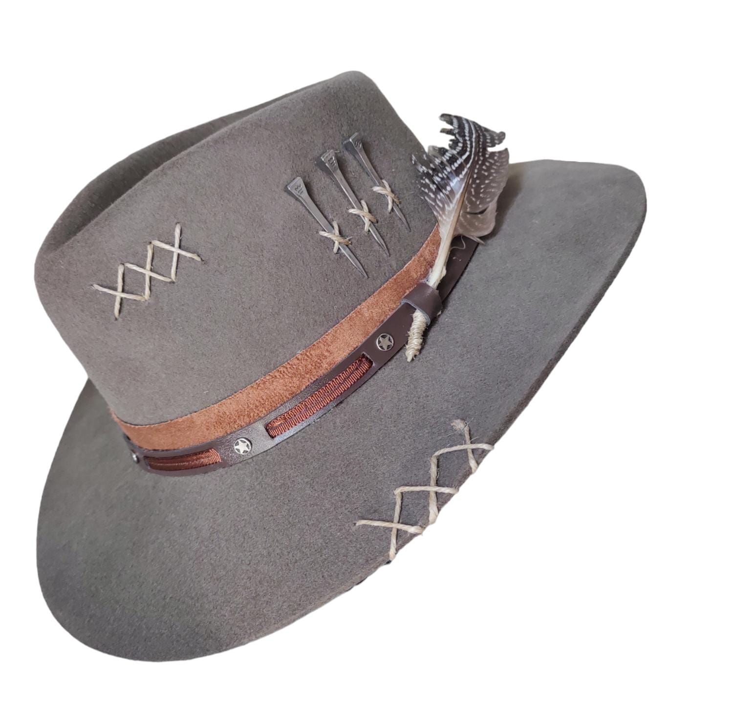 CHAPÉU PRALANA 5X CAMPO CAQUI ABA 7.5 TRADIÇÃO 3 CRAVOS P