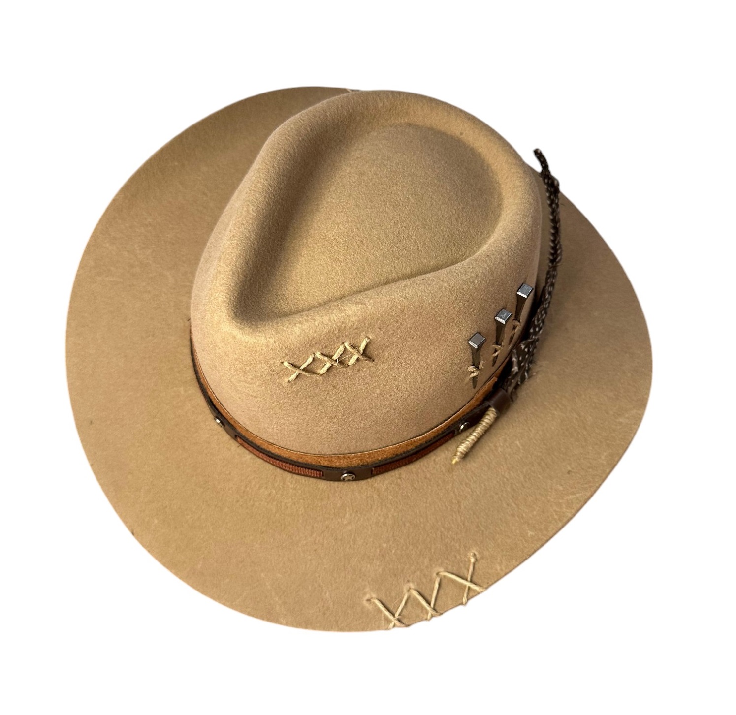 CHAPÉU PRALANA 5X CAMPO BEGE ABA 7.5 TRADIÇÃO 3 CRAVOS P
