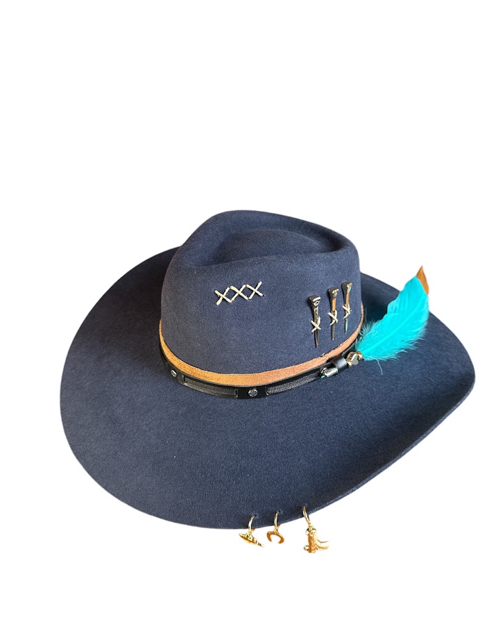 CHAPÉU PRALANA 5X CAMPO AZUL ABA 10 TRADIÇÃO 3 CRAVOS G