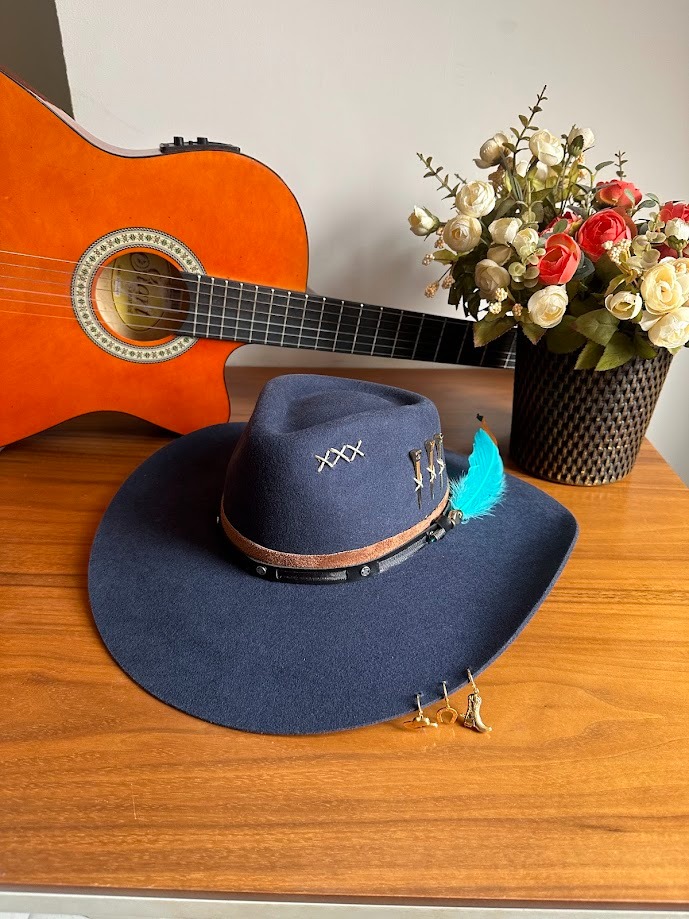 CHAPÉU PRALANA 5X CAMPO AZUL ABA 10 TRADIÇÃO 3 CRAVOS G