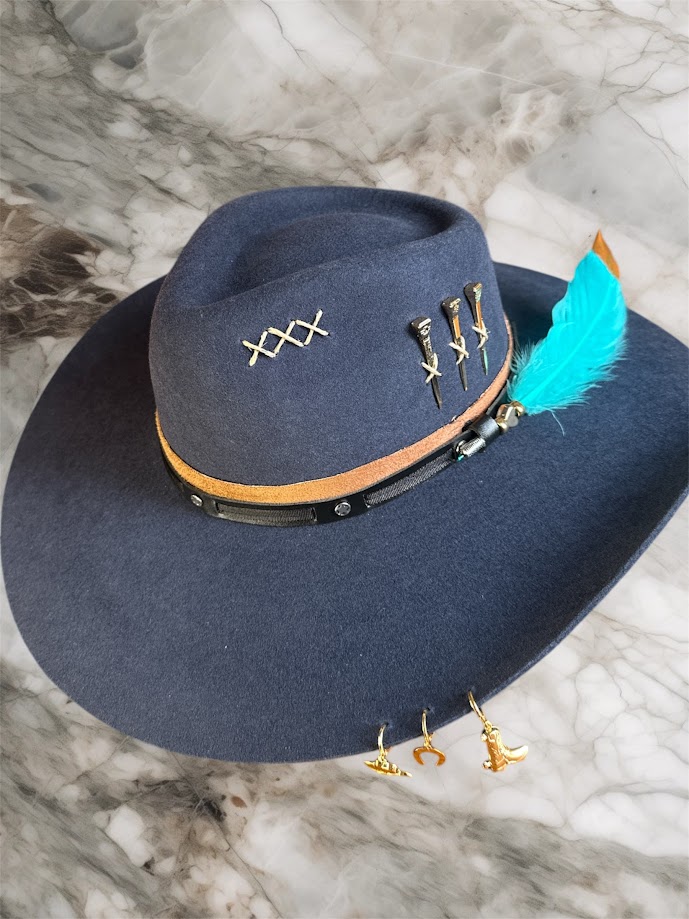 CHAPÉU PRALANA 5X CAMPO AZUL ABA 10 TRADIÇÃO 3 CRAVOS G