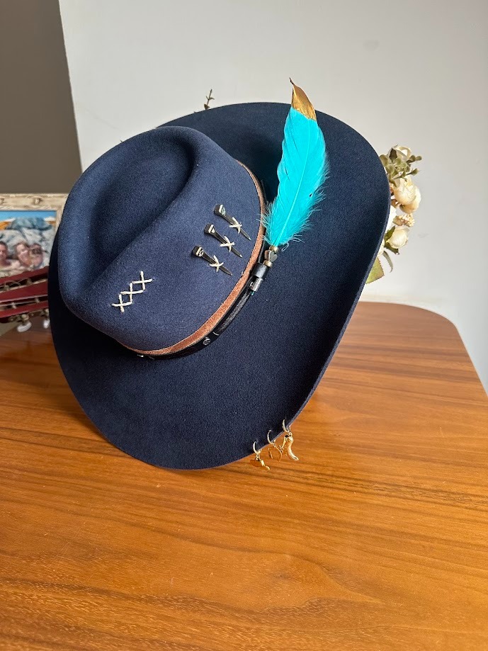 CHAPÉU PRALANA 5X CAMPO AZUL ABA 10 TRADIÇÃO 3 CRAVOS G