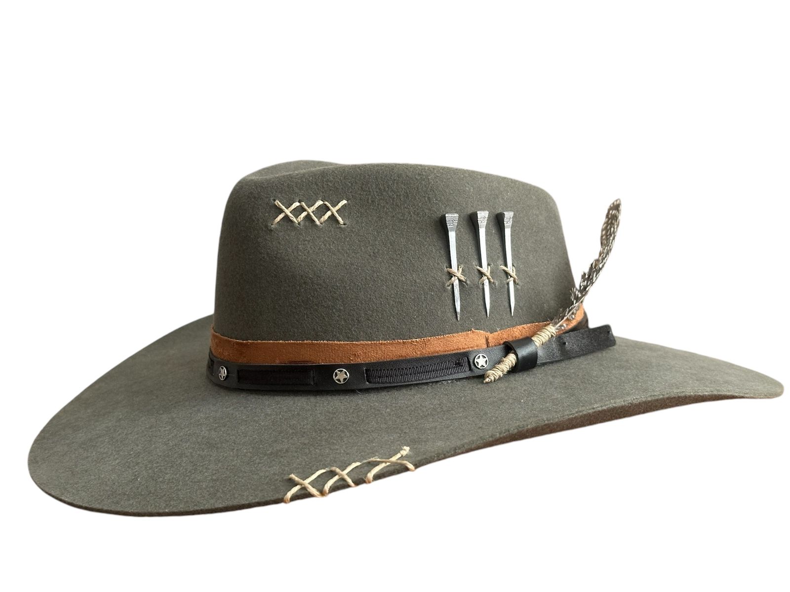 CHAPÉU PRALANA 5X CAMPO CINZA ABA 10 TRADIÇÃO 3 CRAVOS P