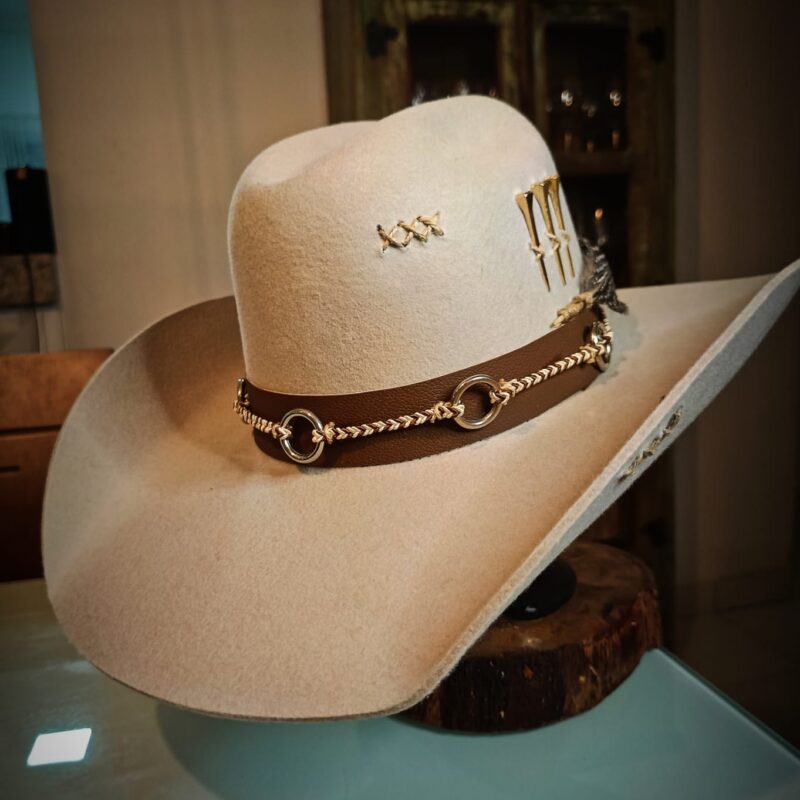 CHAPÉU 3 CRAVOS ABA 11 BANDINHA DE ARGOLA GELO 55