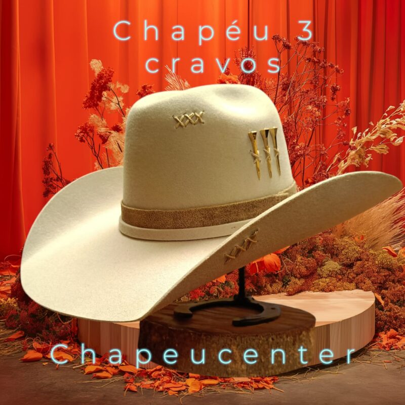 CHAPÉU PRALANA 3 CRAVOS GOLD ABA 11 GELO 54