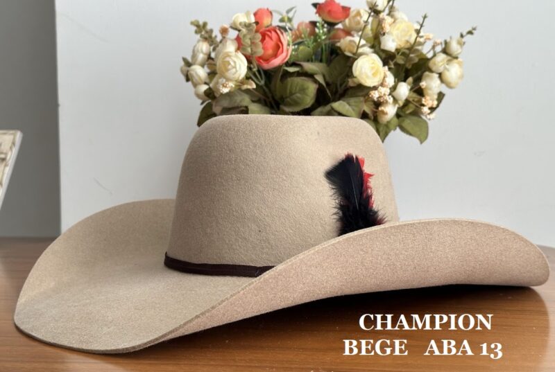 CHAPEU PRALANA CHAMPION BIPLAY ABA 13CM QUADRADA BEGE 59