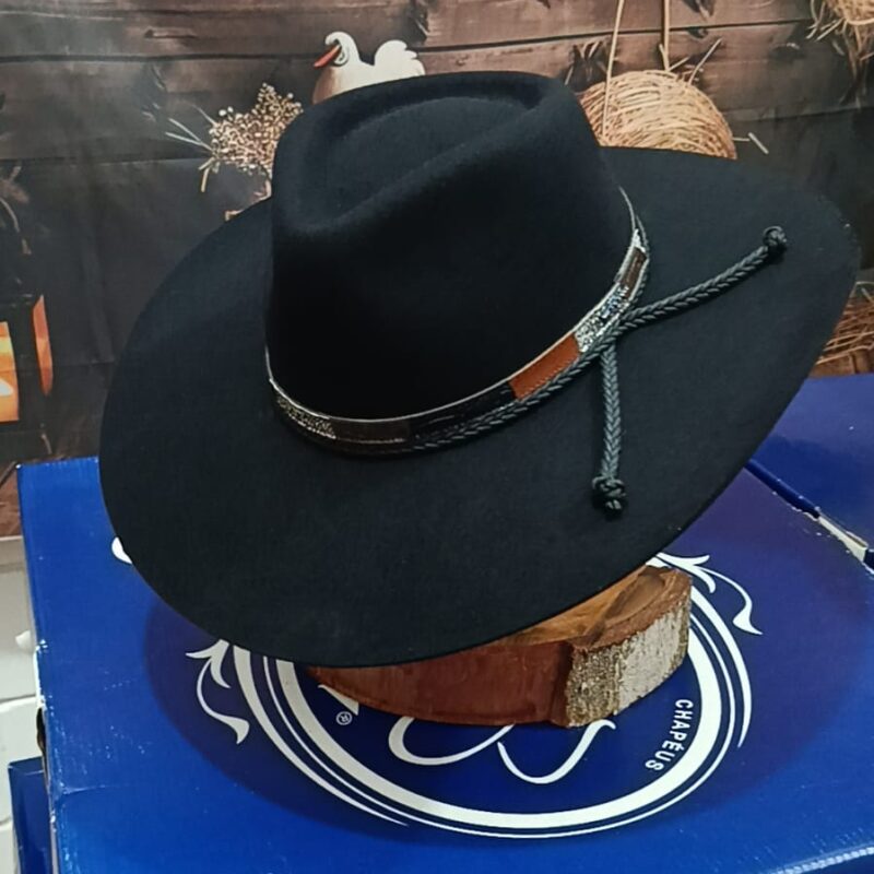 CHAPÉU PRALANA 5X SNAKE ABA 10 PRETO M