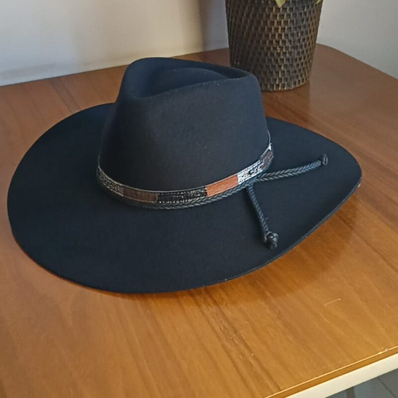 CHAPÉU PRALANA 5X SNAKE ABA 10 PRETO G