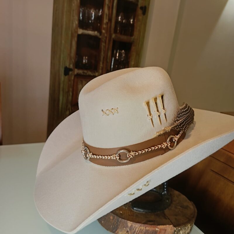 CHAPÉU 3 CRAVOS ABA 11 BANDINHA DE ARGOLA GELO 60