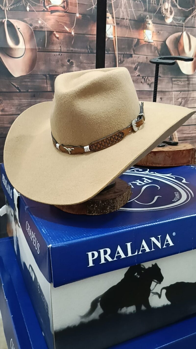 CHAPÉU PERSONALIZADO BOIADEIRO ABA 10 CAMEL TAM M