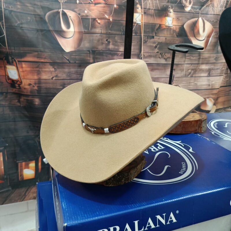 CHAPÉU PERSONALIZADO BOIADEIRO ABA 10 CAMEL TAM G