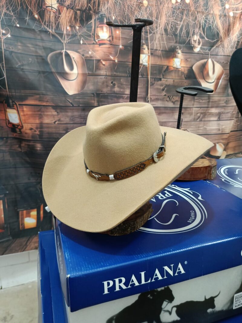 CHAPÉU PERSONALIZADO BOIADEIRO ABA 10 CAMEL TAM P