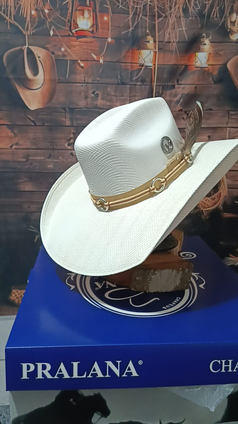 CHAPÉU PERSONALIZADO TEXANO ABA 12 BRANCO P