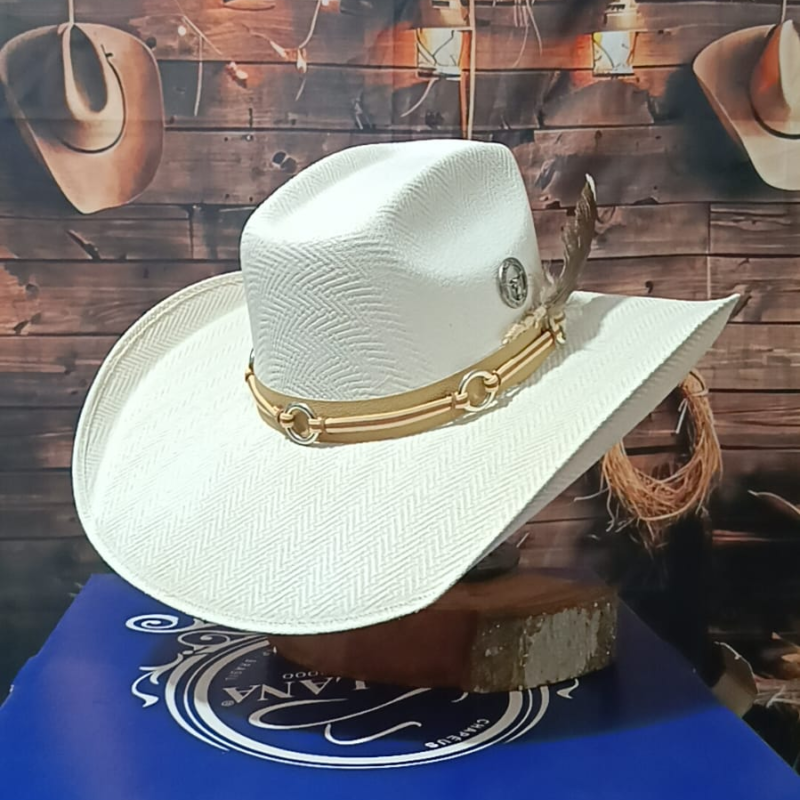 CHAPÉU PERSONALIZADO TEXANO ABA 12 BRANCO G