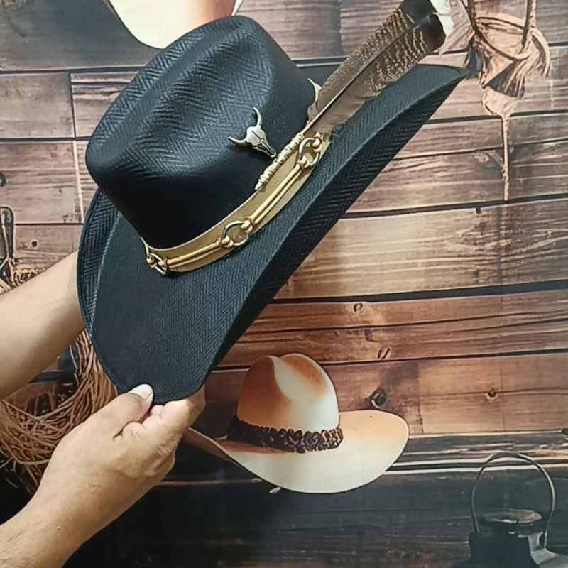 CHAPÉU PERSONALIZADO TEXANO ABA 12 PRETO M