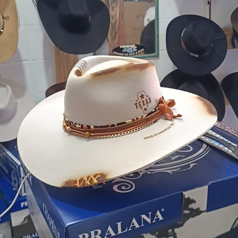 CHAPÉU PERSONALIZADO ARIZONA HATS TEMÁTICO COM DESENHOS A LASER ABA 10 TAM GG