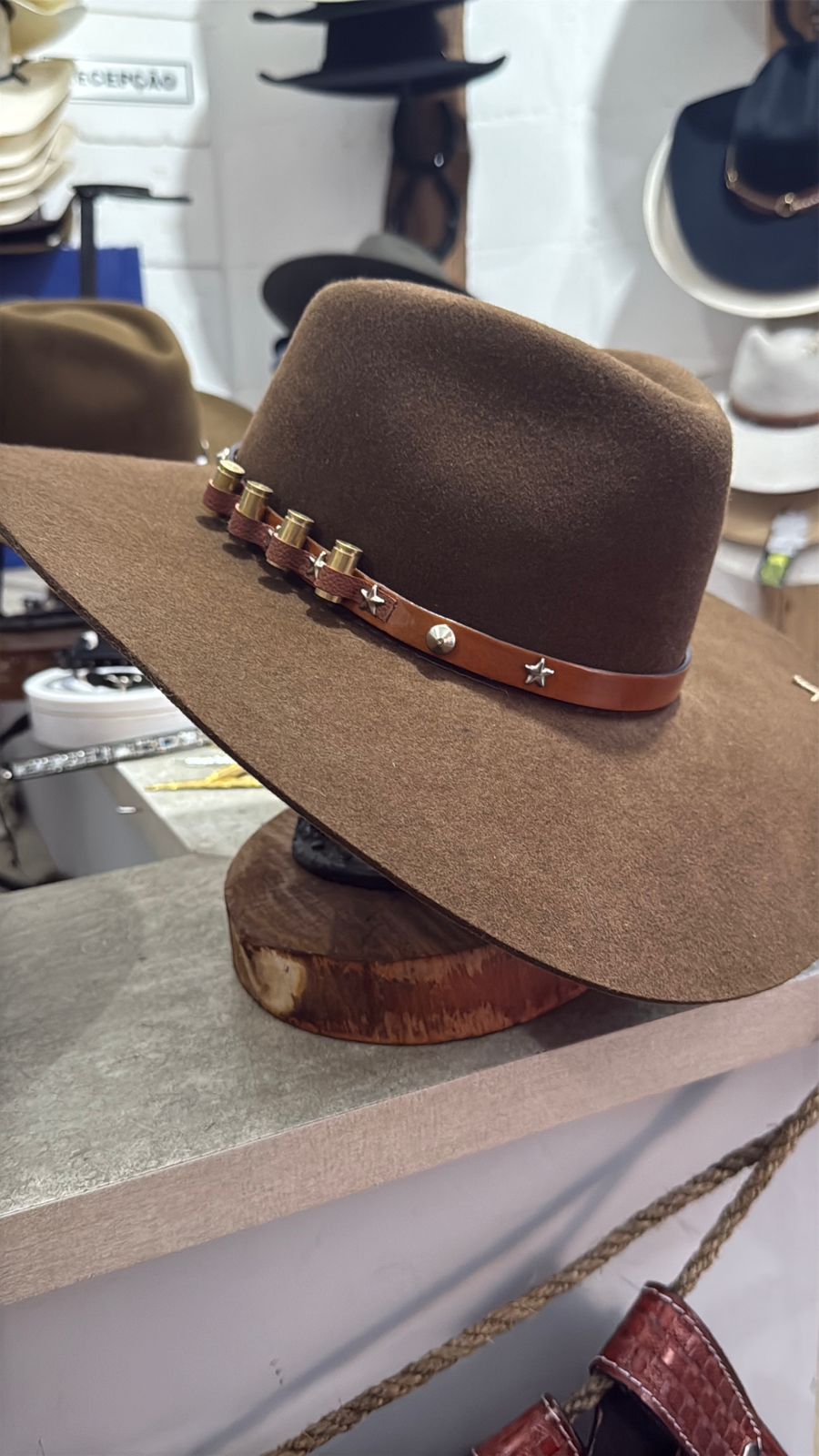 CHAPEU CASCA DE BALA PRALANA ORIGINAL TRES CRAVOS CAFE G