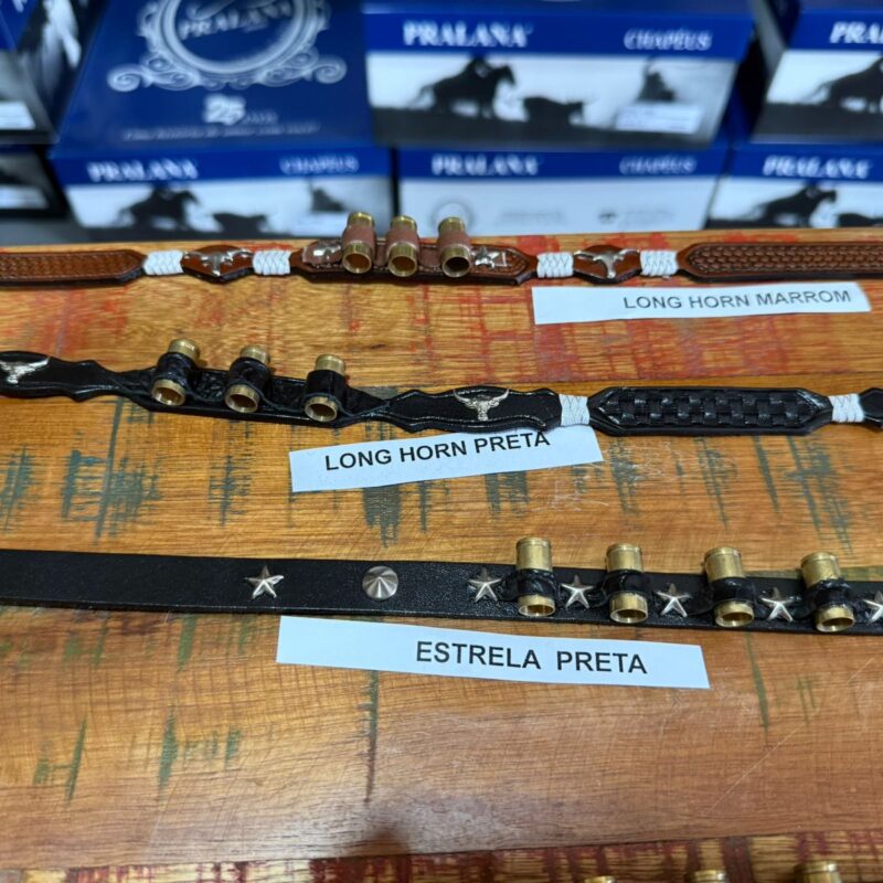 Bandinha De Chapéu Com Casca De Bala Boi Preta