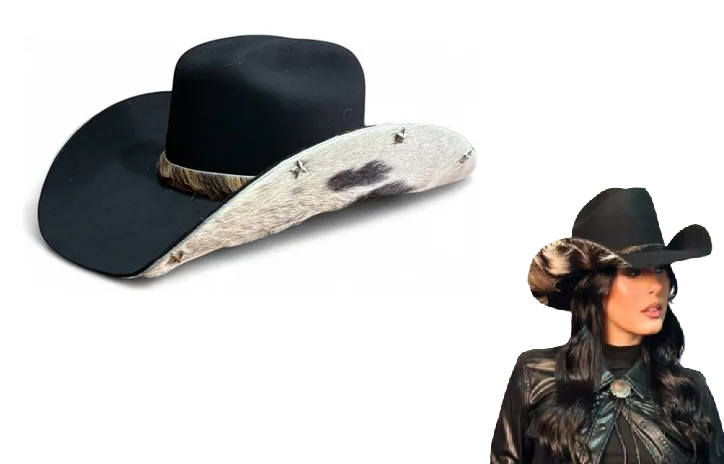 CHAPÉU COUNTRY ANA CASTELA BOIADEIRA COM COURO 59