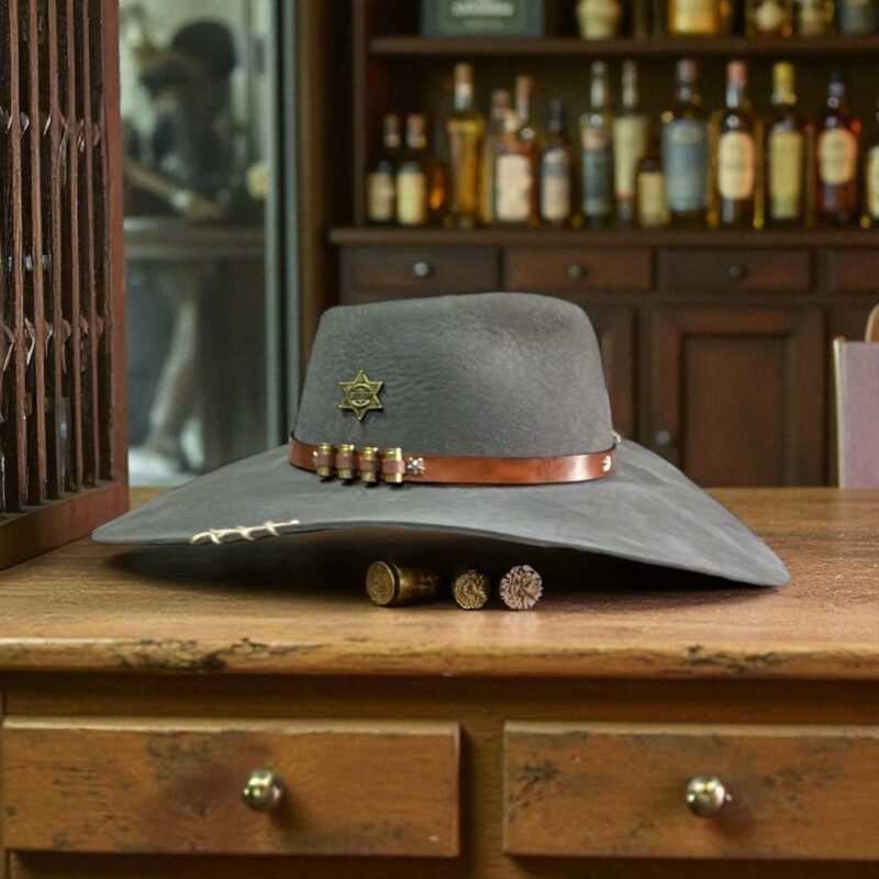 CHAPÉU PERSONALIZADO CASCA DE BALA CINZA CLARO ABA 10 TAM PP