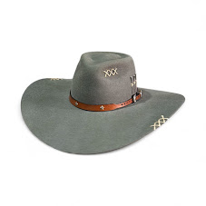 CHAPÉU PRALANA 30X ABA 13 PERSONALIZADO CASCA DE BALA PANTANEIRO CINZA 55