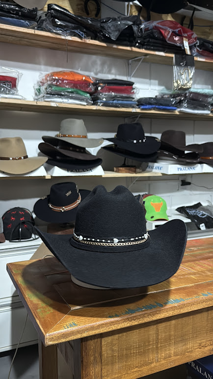 CHAPÉU PRALANA BIG HORSE PRETO ABA 11 PERSONALIZADO FEMININO 57