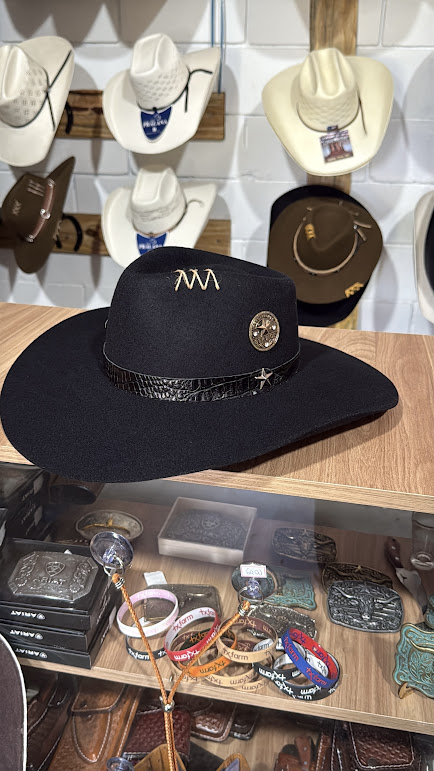 CHAPEU PRALANA 5X CAMPO ABA 10 PRETO CASCA DE BALA E CARTA DE BARALHO PP