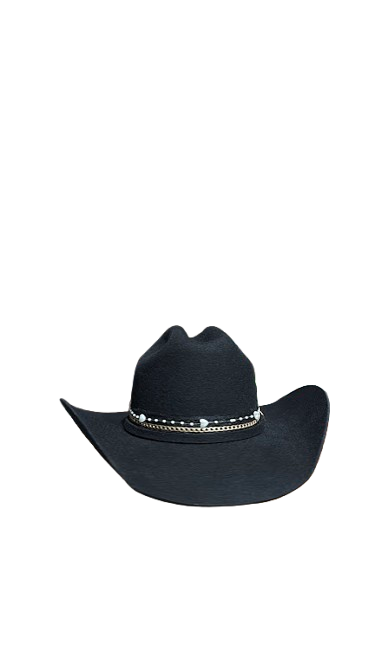 CHAPÉU PRALANA BIG HORSE PRETO ABA 11 PERSONALIZADO FEMININO