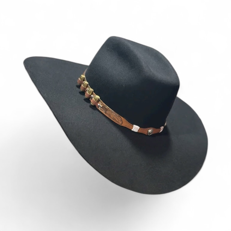 CHAPÉU PERSONALIZADO CASCA DE BALA PRETO ABA 10