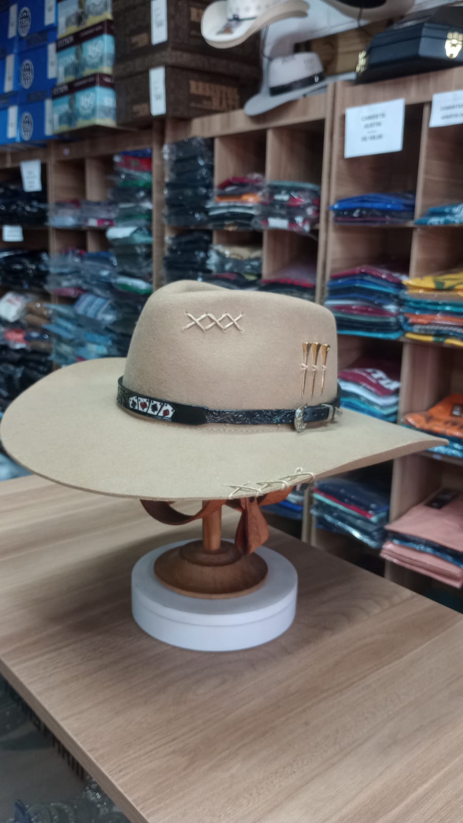 CHAPEU PRALANA 5X CAMPO ABA 10 CAMEL BANDINHA BARALHO PRETA