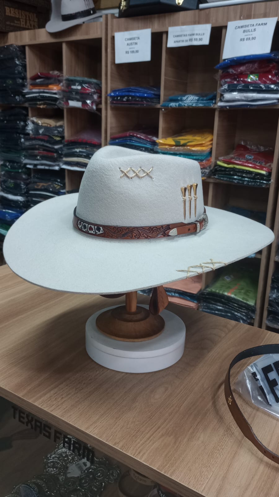 CHAPEU PRALANA 5X CAMPO ABA 10 GELO BANDINHA BARALHO MARROM